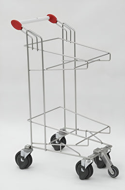 Twin-Basket Trolley – Travelator-Compatible Retail Trolley