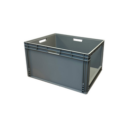 Euro-Stapelbox aus Kunststoff – 800 x 600 x 445 mm – 185 Liter – Greiföffnung