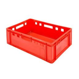 Euro-Stapelbox aus Kunststoff – E2-Fleischkiste – 600 x 400 x 200 mm – 40 l Fassungsvermögen – Virgin HDPE