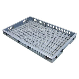 Euro Plastic Stacking Tray – 600x400x50mm – 8L Capacity – Perforated Base & Sides