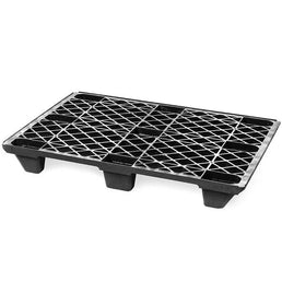Kunststoff-Exportpalette 1200 x 800 x 130 mm – offenes Deck, nestbar, 6 kg