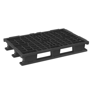 Plastic Pallet – 1200x800x187mm – Open Deck with Rim – 3 Skids – 1100kg Dynamic Load – 7.7kg