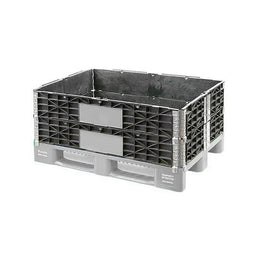 Kunststoff-Palettenrahmen – 1200 x 800 x 200 mm – 6 Scharniere – faltbarer PE-Kunststoff