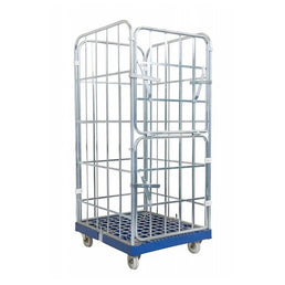 4-Sided Roll Container – 810x720x1620mm, Electrolytically Galvanized, Removable Gates, 500kg Capacity