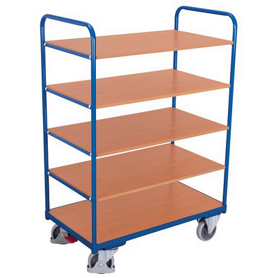 Tall Shelved Trolley – 1060x600x1530mm – 5 Shelves – 250kg Capacity