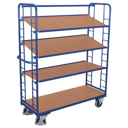 Hoher Regalwagen – 1805 x 650 x 1855 mm – 4 Ladeflächen, 400 kg Tragkraft