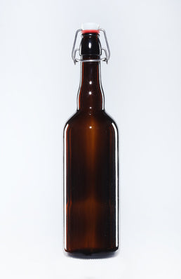 750 ml bernsteinfarbene Bierflasche mit Bügelverschluss und Keramikverschluss