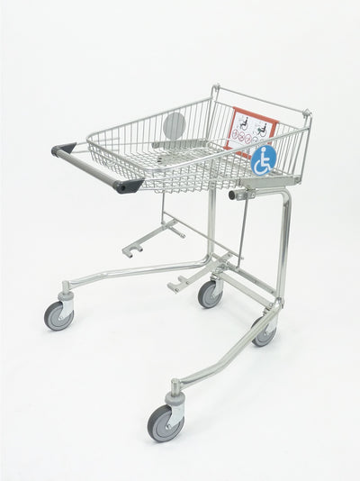 Wheelchair Shopping Trolley - Accessible Retail Wire Basket Trolley