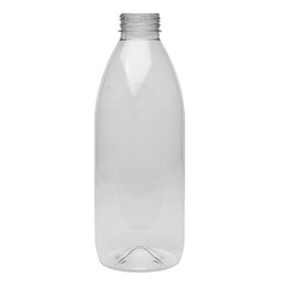 1000ml Round PET Juice Bottle – Clear rPET Bottle with 38mm Neck