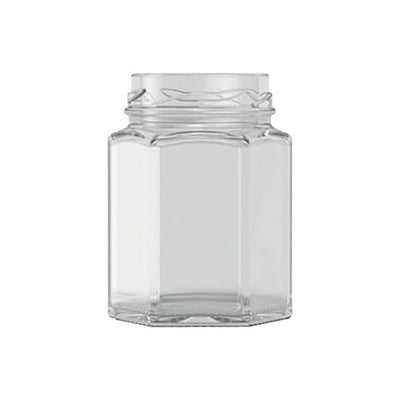 110 ml Sechseckiges Geleeglas – Klare Glas-Lebensmittel-Dose