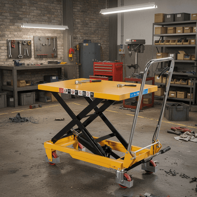 Mobile Scissor Lift Table Trolley 740x450mm – 150kg Capacity Hydraulic Platform
