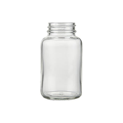 150 ml Klare Pulverdose – Weiße Flint-Glasdose für Kosmetika & Beauty-Produkte