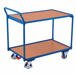 2 Shelf Tray Trolley with Brake – 250kg Capacity