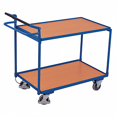 2 Shelf Tray Trolley with Dead Man's Brake – 250kg Capacity