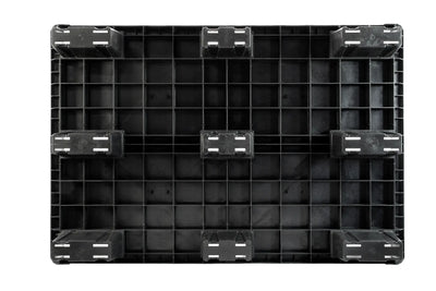 Heavy Duty Nestable Plastic Pallet 1200 x 1000 x 153mm – Closed Deck with Raised Edge | 1200kg Dynamic Load