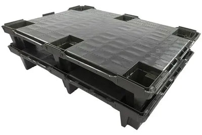 Nestable Plastic Display Pallet 800 x 600 x 130mm – Closed Deck | 350kg Dynamic Load