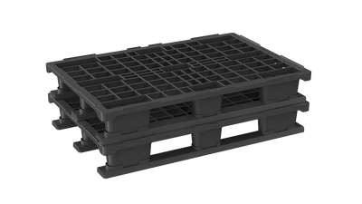 Heavy Duty Plastic Euro Pallet 1200 x 800 x 187mm with 3 Runners – Open Deck | 1100kg Dynamic Load