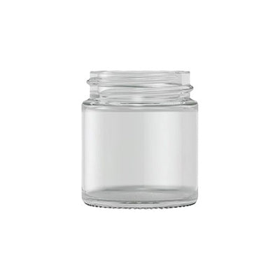 30ml Clear Ointment Glass Jar – White Flint – Wide Mouth Cosmetic & Balm Container