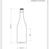 750ml Arctic Blue Burgundy Wine Bottle – 30mm Screw Top