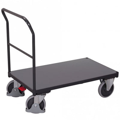 400kg Platform Trolley with Wood Deck and Brake - 800 x 500mm