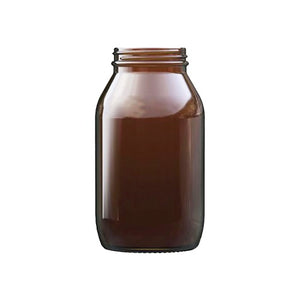 500 ml Bernsteinfarbenes Pulver-Glasgefäß – UV-schutzendes Kosmetik- & Aufbewahrungsglas