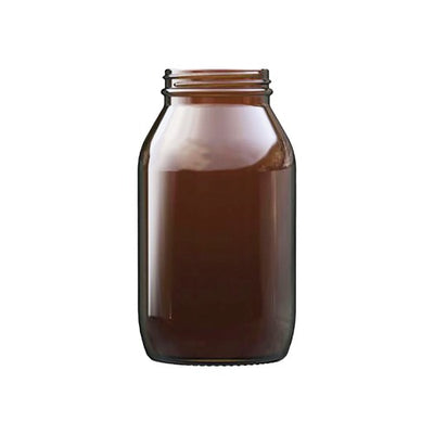 500ml Amber Powder Jar – UV-Protective Glass Jar for Cosmetics & Bulk Products