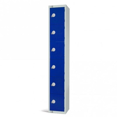 6 Door Contract Steel Locker with Cam - Key Lock, 300 x 300mm