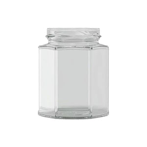 8oz Sechseckiges Geleeglas (190 ml) – Klare Glas-Lebensmittel-Dose