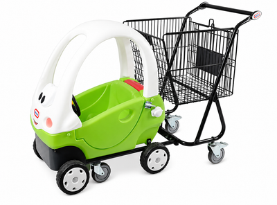 100L Einkaufswagen mit Ride-In Kinderauto