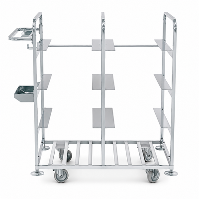 Metal Order Picking Cart – 8 Shelf Warehouse Trolley | 150kg Load Capacity