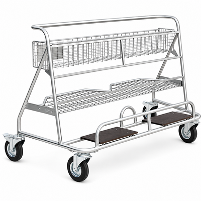 Carry WP4 Plattenwagen – Mit Korb und Regal für die Handhabung von Plattenmaterial