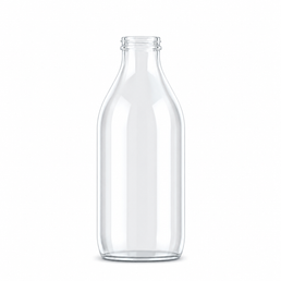 1 Pint (568ml) Glass Milk Bottle – Foil Cap Finish – Reusable