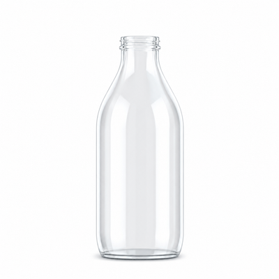 1 Pint (568ml) Glass Milk Bottle – Foil Cap Finish – Reusable