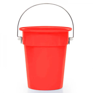31 litre food approved MDPE round bin with drop down stainless steel handle