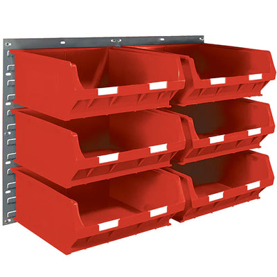 Wall Mounted Louvred Panel & Bin Kits | Complete Wall Storage with Small Parts Bins