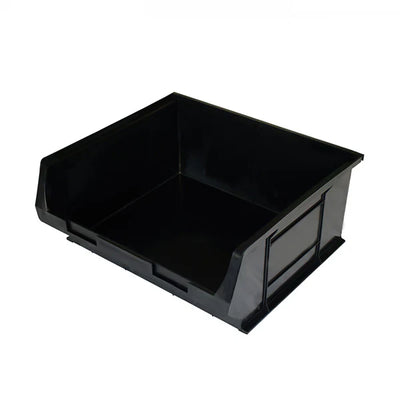 Recycled Black Semi-Open Fronted Containers | Eco-Friendly Small Parts Storage Bins