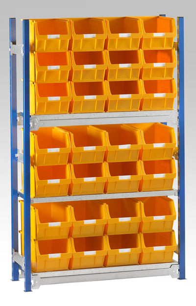 Single Starter Bay Shelving with Bin Kits | Freestanding Small Parts Storage