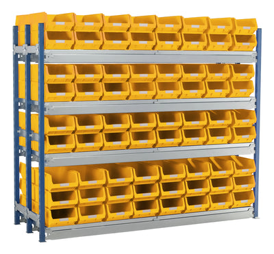 Double Longspan Starter Kits | Mild Steel Storage Shelving with Small Parts Bins