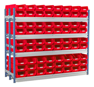 Double Longspan Starter Kits | Mild Steel Storage Shelving with Small Parts Bins