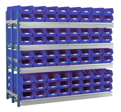 Double Longspan Extension Kits | Mild Steel Storage Shelving with Small Parts Bins