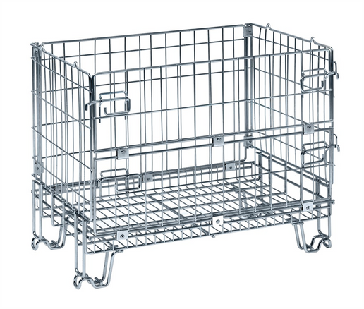 Elektroverzinkter Drahtkorb – Klappbar & Stapelbar – 860 × 580 × 680 mm – 300 kg Traglast