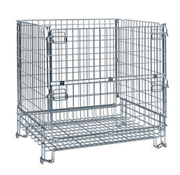 Electrogalvanized Wire Basket – Foldable & Stackable – 1200 × 1000 × 1180 mm – 1000 kg Load