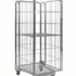 Stackable Roll Container with Door and Shelf – 3 Sided Mesh Roll Cage | 400kg Capacity