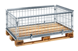 Elektroverzinkter Palettenrahmen – Stapelbar – Für EUR-Palette 1200 × 800 mm – 1220 × 820 × 420 mm