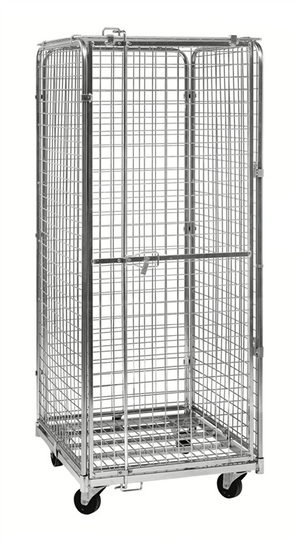 Mobiler Sicherheitscontainer – Verriegelbarer Maschenrollcontainer (Tragfähigkeit 400 kg)
