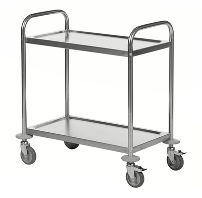 2-Floor Stainless Steel Trolley – C2 – 100 kg Capacity (710 × 400 × 805 mm)