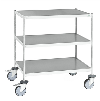 Fully Welded 3-Tier Stainless Steel Trolley – 1075 × 575 × 900 mm