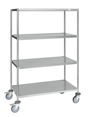 Vollverschweißter 4-stufiger Edelstahlwagen – C3 (AISI 304) – 825 × 575 × 1650 mm