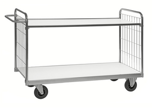 Regalwagen Serie 9000 – elektroverzinkt – Tragfähigkeit 300 kg (1590 × 650 × 1025 mm)