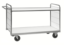 Regalwagen Serie 9000 – Schwerlast-Elektroverzinkt – Tragfähigkeit 300 kg (1390 × 650 × 1025 mm)